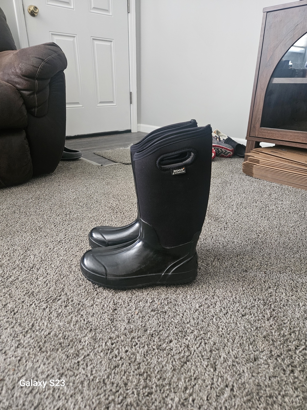 BOGS Classic High Handles Waterproof Insulated Winter Rain Boots Women's 9 Black